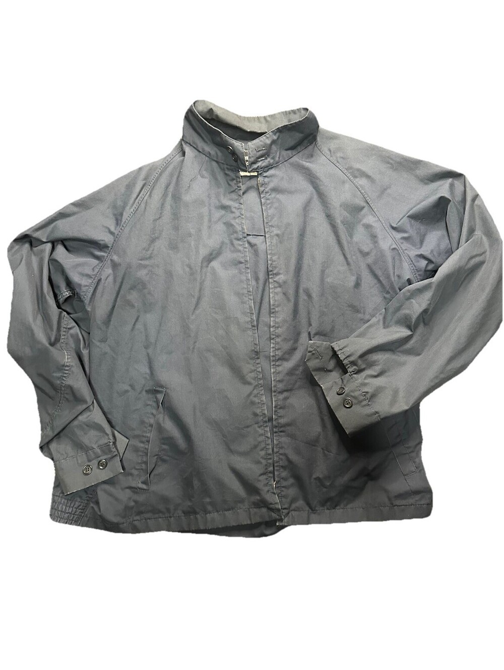 Vintage English Squire Navy Harrington Jacket Mens XL 2XL Golf Core USA Size 50